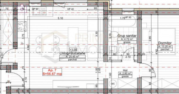 BRAYTIM - 3 Camere - Etaj intermediar - Bloc nou