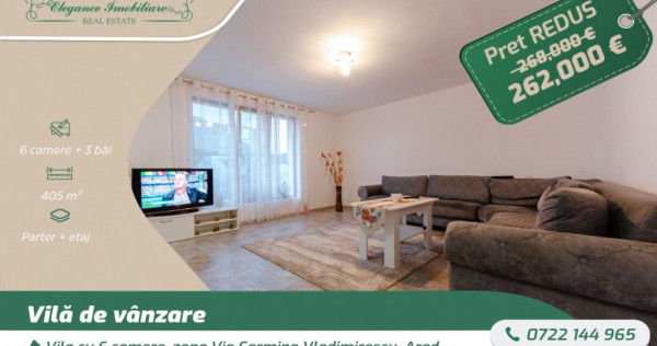 Vila cu 6 camere, zona Via Carmina Vladimirescu, Arad