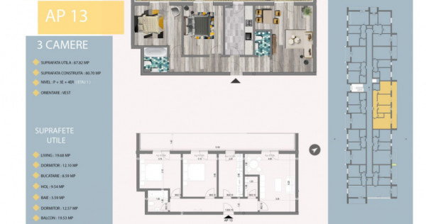 Aartament Decomandat 2 Camere ultrafinisaje constructie 2023