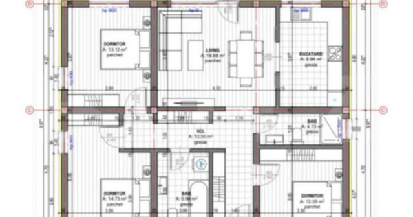 Casa parter, 4 camere, 91mp utili, Stupini