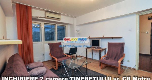 2 camere TINERETULUI, pet friendly, str. CR Motru, metrou