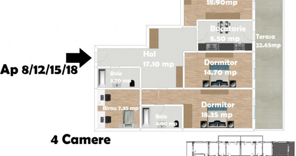 3 camere decomandat / comision 0 / Decebal