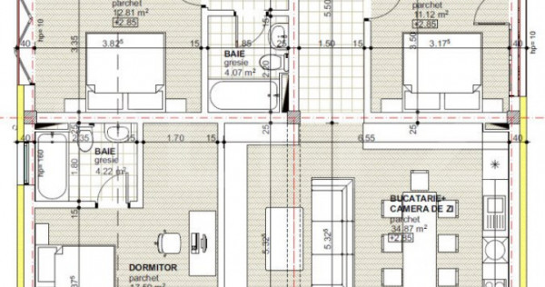 Apartament de 3 camere, 80mp utili, in bloc nou, zona Libert