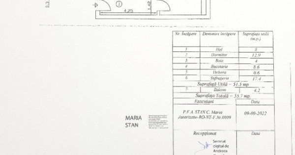 Apartament 2 camere, etaj 4, zona Ratuc-Darmanesti