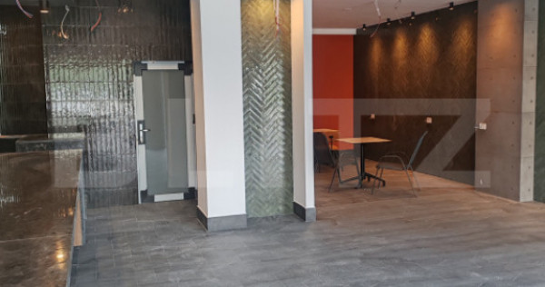 Spatiu comercial cafenea, 3 incaperi, 110 mp, zona Centrala