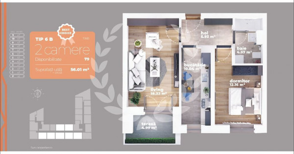 Apartament 2 camere | Decomandat | Preț Promoțional