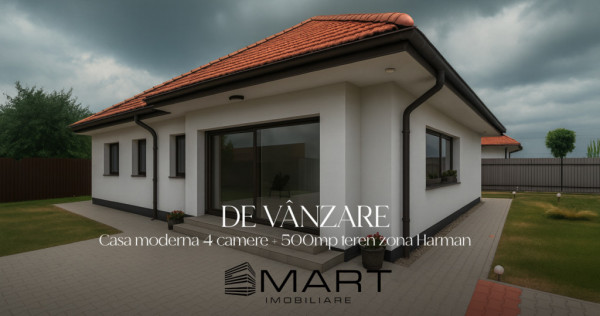 Casa pe un singur nivel 4 camere , in zona Harman