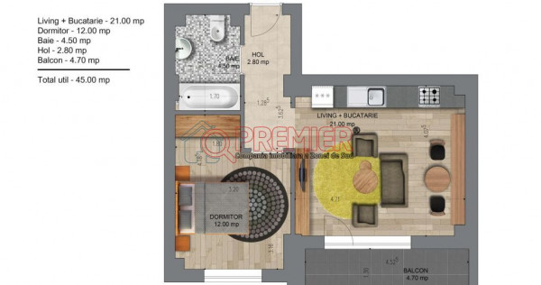 Deco Residence - studio - mutare imediata! - Metrou