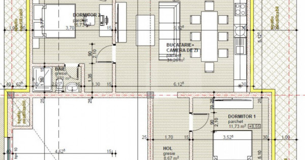 Apartament 3 camere, 81 mp, bloc nou, zona Libertatii