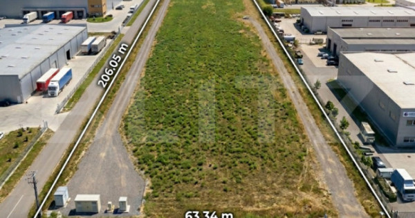 Teren intravilan, Zona Industriala, St = 10 159 mp, Sag