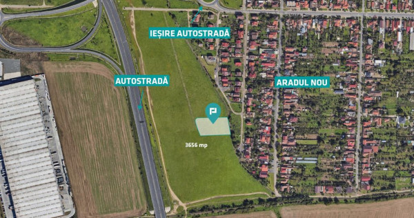 Teren cu PUZ servicii comerciale Aradul Nou