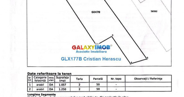 Teren constructii Buftea 2307 MP deschidere 27 ml