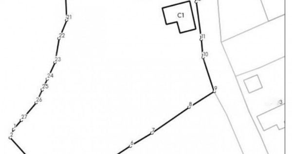 Teren de vanzare, de 2946 mp si casa de 68 mp în Micești,