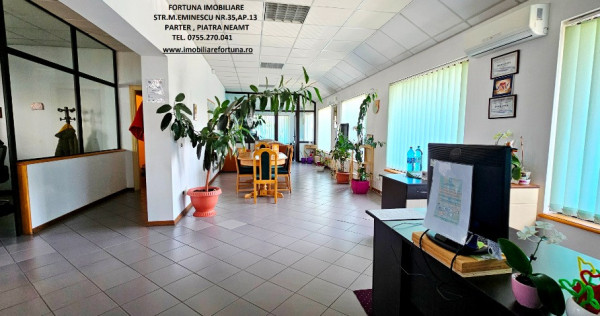 Complex imobiliar, hala, birouri+apartament, teren 1896 mp PiatraNeamt
