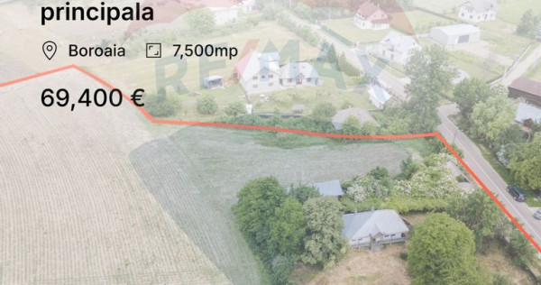 Teren BOROAIA - 75 ari - strada principala