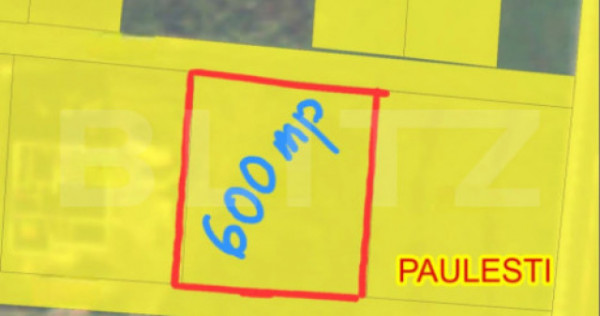 Teren intravilan 600 mp. Paulesti