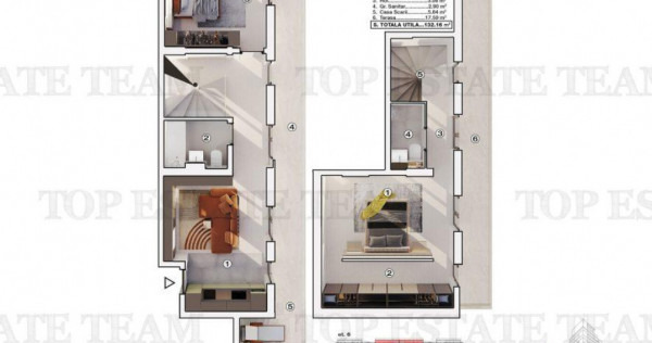 PentHouse modern 3 camere, comision 0, incalzire in pardosea