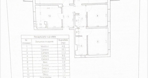 Apartament de vanzare, 4 camere, 83 mp, decomandat, etaj 1,