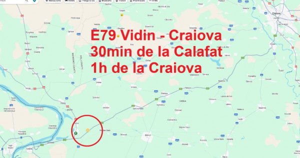 Teren cu posibilitati de investitii, pe drum european E79, 14300mp