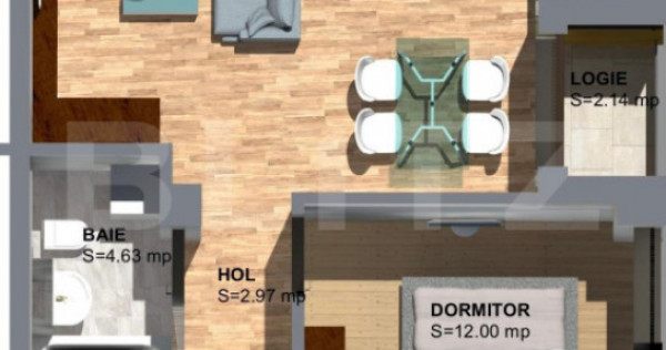 Apartament 2 camere, 55 mp, zona Torontalului