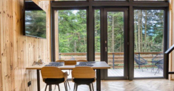 Cabane scandinave premium, vedere către pădure – investi