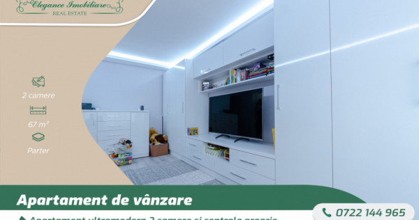 Apartament ultramodern 2 camere si centrala proprie, zona 20