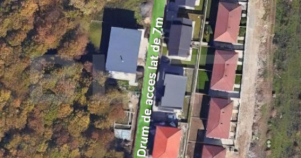 Teren intravilan, zona de case, langa liziera padurii, 500 m