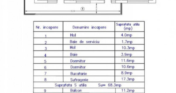 Republicii-z. p. M. Viteazul - 3cam, cf1A, dec,2/4 - 95000eu