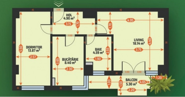 Apartament 2 camere decomandat, boxa si loc de parcare, finalizat