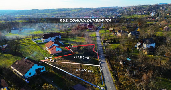 TEREN DE VANZARE - 1182 mp (12 ari) - Dumbravita / Strada...