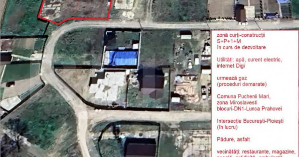 Teren intravilan ,1027 mp , intre Bucuresti si Ploiesti