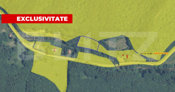 Teren intravilan 5542 mp, 2 CF-uri, Poiana Galdei