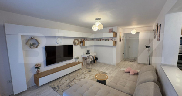 Apartament cu 2 camere, mobilat si utilat, 58 mp, parcare, z