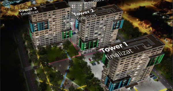 Apartament cu 2 camere in X-city Towers Direct de la dezv...