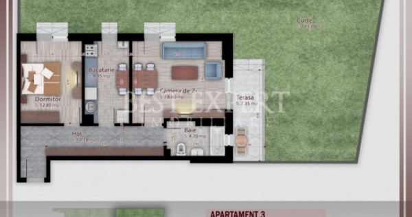 2 Camere Gradina Bloc Intim