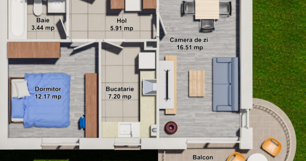 Cosmopolis Apartament 1 dormitor decomandat bucătărie &icirc;nchisă