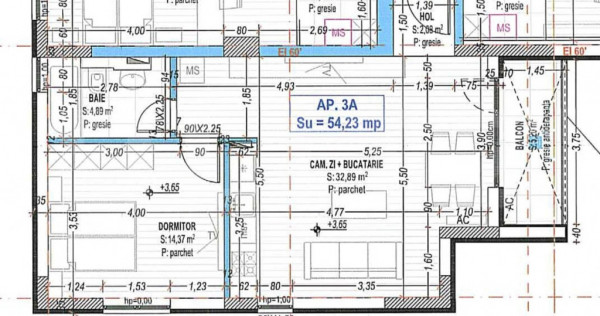 Apartament 2 camere, 54 mp utili, Calea Torontalului