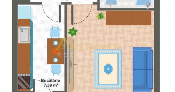 Garsoniera 36 mp, acces rapid la metrou Aparatorii Patriei