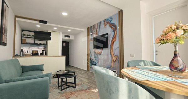 Sea View Olimp, Apartament 3 camere mobilat, vedere la mare