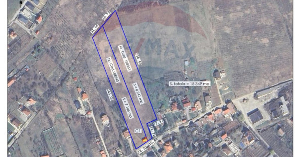 De v&acirc;nzare teren parcelabil, 15.349 mp