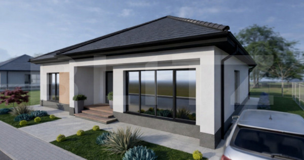 Casă modernă 4 camere, 112 mp utili, teren 374 mp, Miceșt