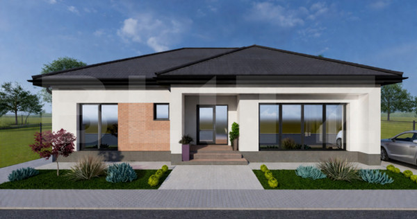 Casă modernă 4 camere, 112 mp utili, teren 374 mp, Miceșt