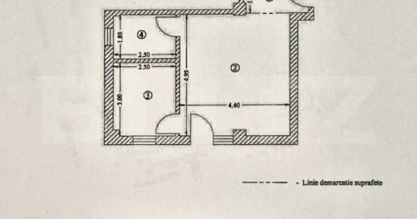 Apartament 1 cameră, 37 mp + curte proprie 83 mp, zona Gala