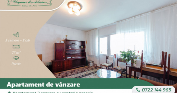 Apartament 3 camere cu centrala proprie, zona 100 Micalaca,