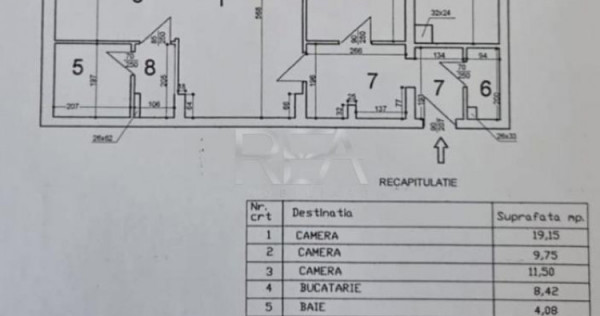 3 camere Teiul Doamnei, inst. schimb., et. 1, an 1983, 77 mp