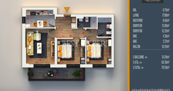 3 Camere Decomandat Ideal Familie -Zona Linistita