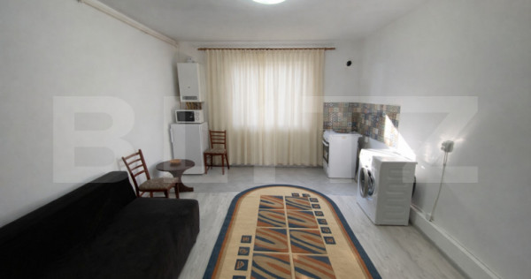 Garsoniera 21 mp, etaj intermediar, centrala proprie, Dambul