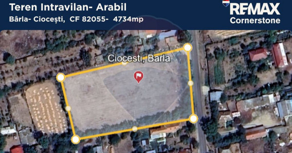 Teren intravilan 4.734 mp &ndash; Front 50 m, utilități la ...