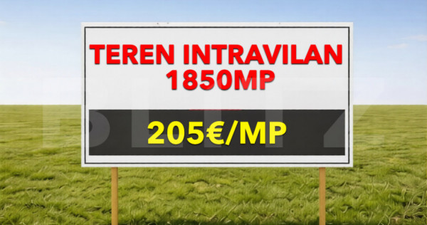 Teren 1850 mp 2 fronturi stradale de 19mp Moșnița Veche