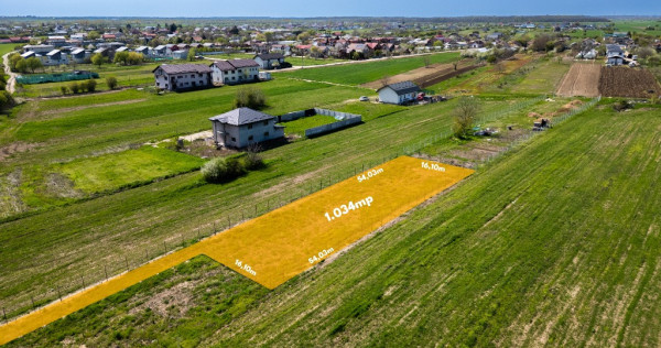 Teren 1034mp Dumitrana, Măgurele, Ilfov, la doar 17 km de București